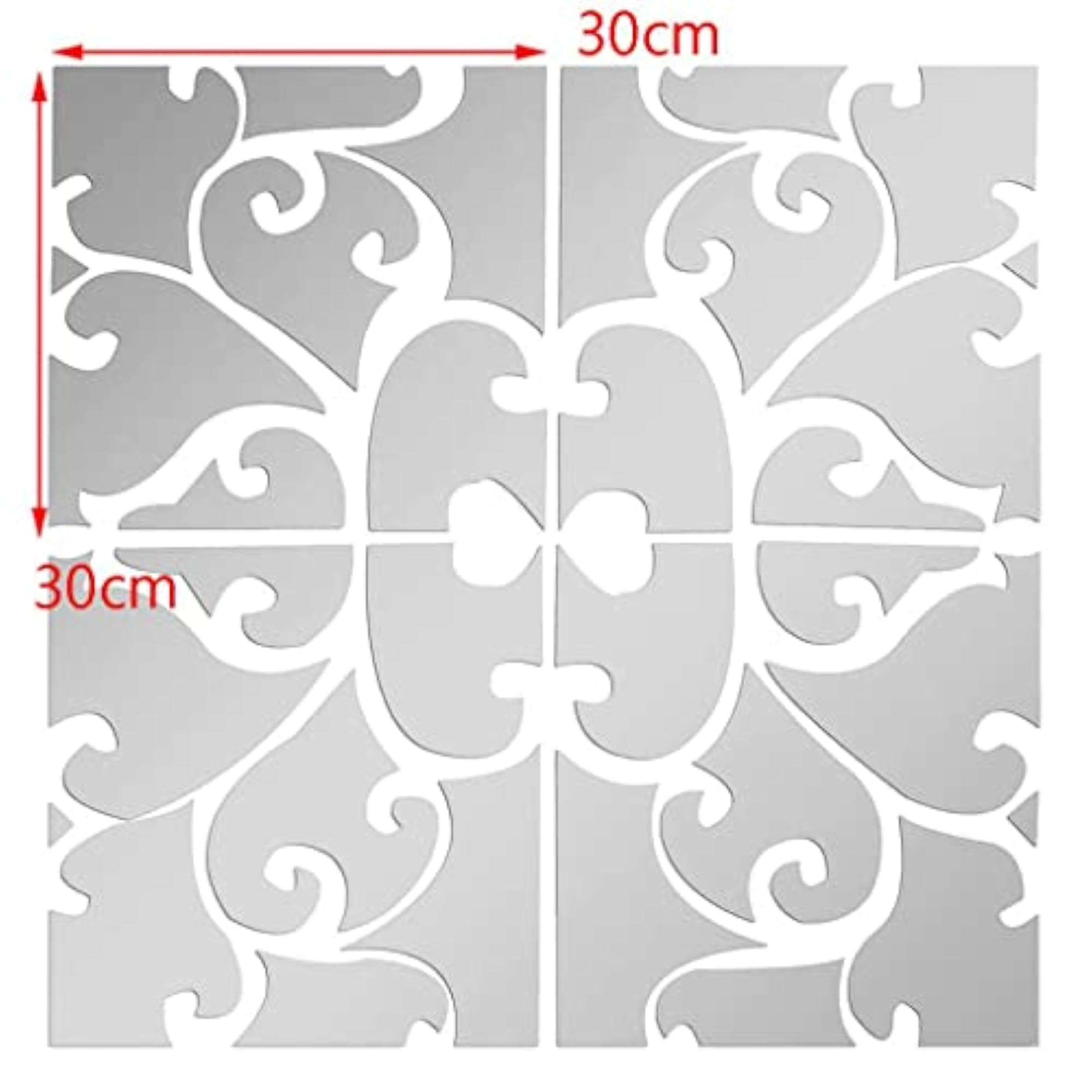 32Pcs 3D Removable Mirror Acrylic Wall Sticker DIY Home Decor