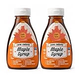 Zero Calorie Maple Flavoured Syrup with Sweetener Bundle – Pack of 2 – Sugar Free, Gluten Free, Fat Free & Vegan Friendly Syrup – Pancake & Dessert Topping – Includes Thank You Card