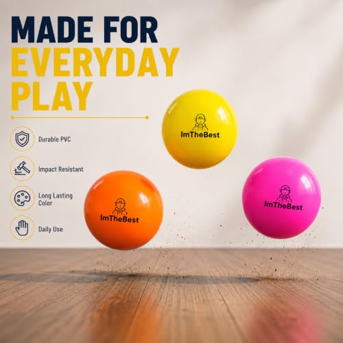 Image of ImTheBest Cricket Wind Ball Set Pack of 6, Rubber Cricket Ball for Galli Cricket /Practice Match & Fun Matches