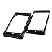 Set of 2 Humbucker Pickup Mounting Rings for bridge and neck pckups,Flat Bottom Black