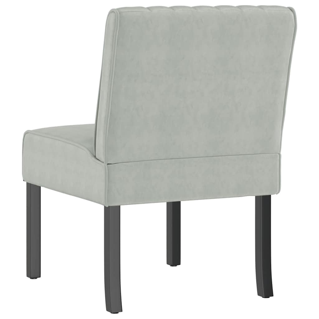 vidaXL Silla Tapizada, Butaca de Respaldo Alto, Sillón Sofá Auxiliar de Descanso, Silla Decorativa para Salón Dormitorio, Terciopelo Gris Claro