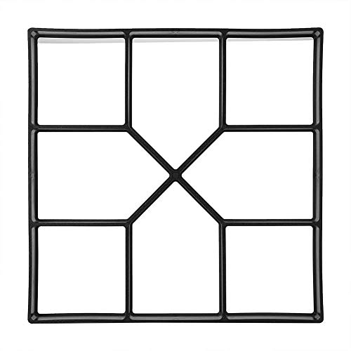Gehweg Pflasterform Stein Schablone Beton Betonform Schalungsform Pflasterschablone Pflastersteinform aus Kunststof für Weg- und Terrassenfliesen 40X40X4cm