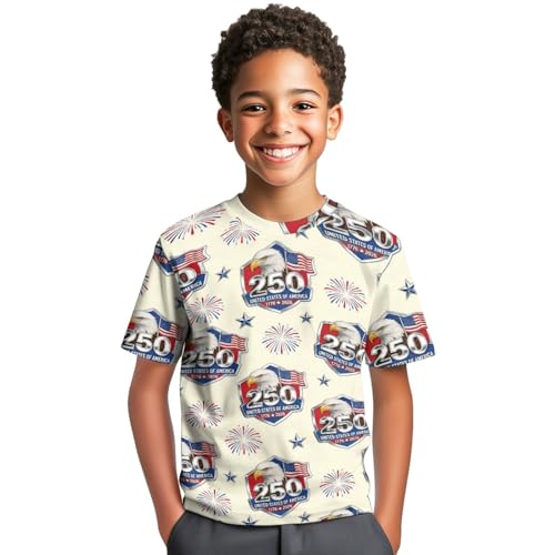 Image of Kids Graphic T-Shirt Boys Girls Novelty Tees Top Short Sleeve Shirts Summer Blouses 3-16