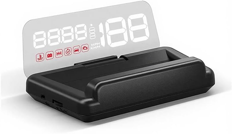 Heads up Display for Cars for MG Euniq 10 2021–2025, Digital Speedometer for Car, Stereo Projecting Display with Reflector, Plug and Play for Car, Truck, SUV,B White + Red