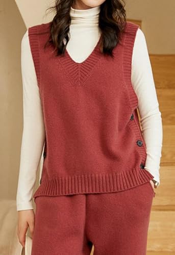 Womens Knit Sleeveless V Neck Sweater Vest 2024 Knitwear Tank3