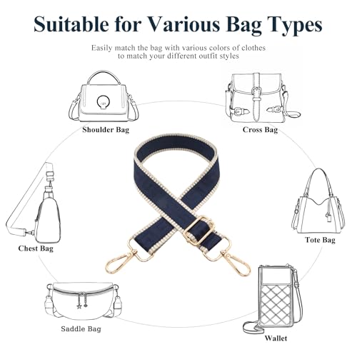 Image of Long Keeper Purse Strap Wide 3.8cm Shoulder Strap Crossbody Bag Strap Replacement Adjustable Guitar Straps for Women Handbags