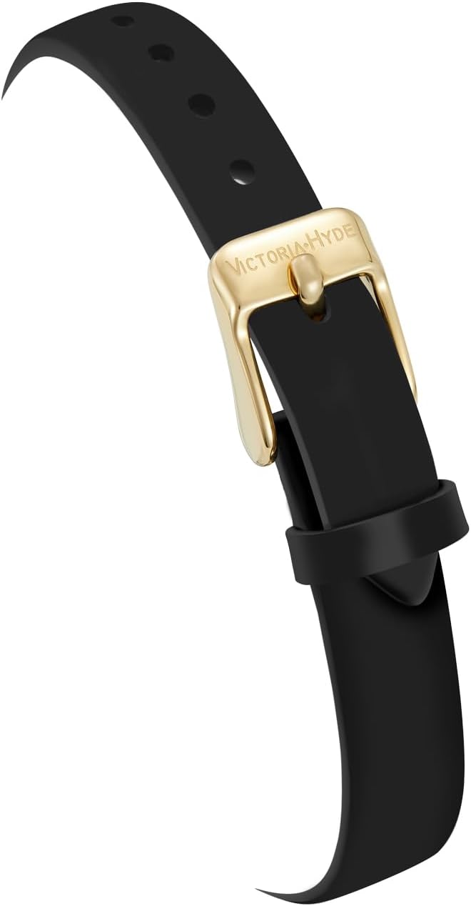 VICTORIA HYDE Black Womens Leather Watch, Square Watches for Women - Image 3