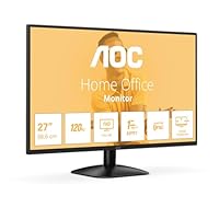 AOC 27B31H - Monitor Full HD da 27 pollici, 120 Hz, sincronizzazione adattiva dell'immagine 1920x1080, 1x D-Sub, 1x HDMI 1.4 nero, 27 inch FHD IPS, 100 Hz, No Altoparlanti