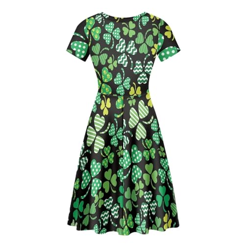 Image of Biyejit Women's Summer Casual Short Sleeve T-Shirt Swing Dress Crew Neck Plus Size S-4XL
