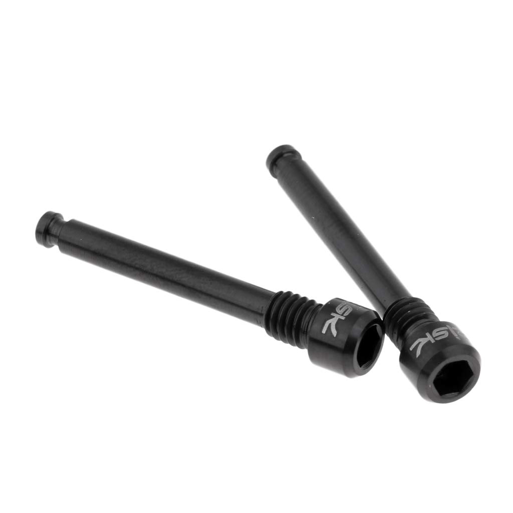 CUTICATE 2x Bike Ti Hydraulic Disc Brake Pad Thread Pins Brake Plugs Bolts Screws - Black, M4 x 30mm