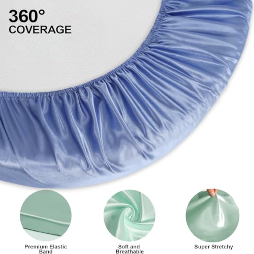 Image of Baby Bassinet Sheets for Baby Boy Girls,4-Pack Fitted Bassinet Sheets Set Compatible with Halo Bassinest Swivel Sleeper,Baby Delight,Angelbliss,32 inchX16 inch(Blue & Green)