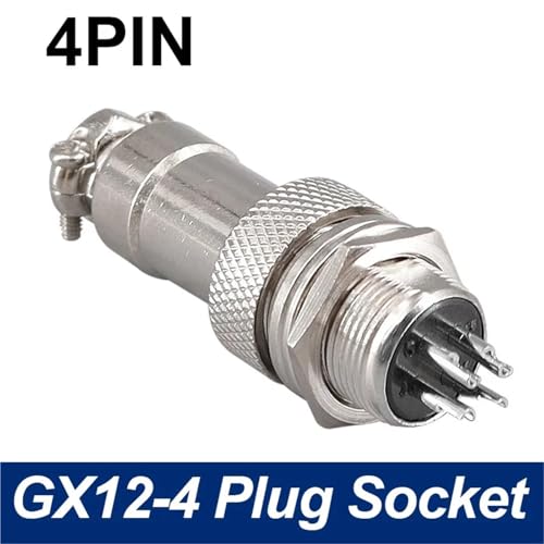 Connecteur circulaire GX12 4 broches mâle femelle pour panneau électrique