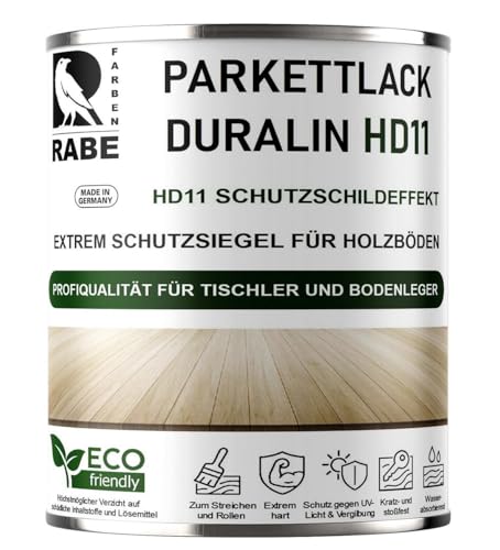 RABE Parkettlack Treppenlack Glänzend Duralin HD11 Klarlack Hochleistungs Lack 2in1 für...
