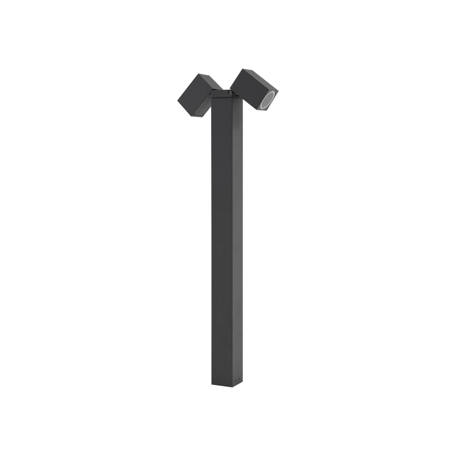 Lindby Luminaire extérieur Othil à intensité variable (Moderne) en Gris Aluminium (à 2 lampes, GU10) Borne lumineuse borne luminaire pour socle