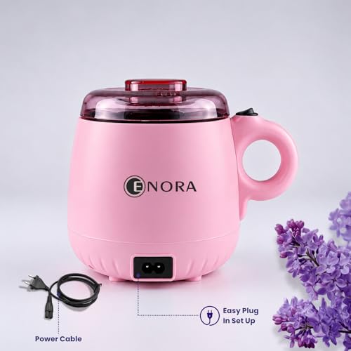 Image of ENORA Brazilian Face Wax for Women | India's 1st Liposoluble Stripless Wax | With Spatula | Natural Ingredients | For Upper Lips, Chin, Cheeks & Hairline (1 PCS, WAX HEATER)