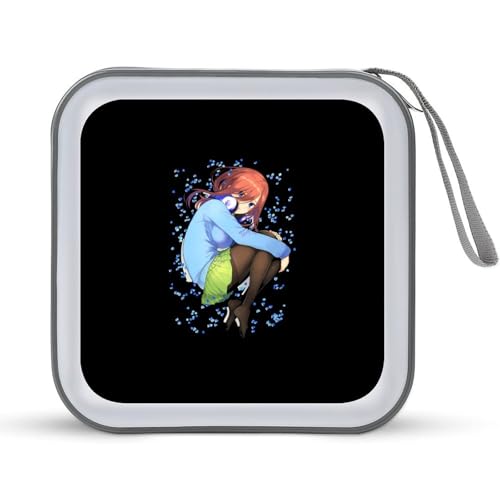 五等分の花嫁 CDケース プラケース DVD収納ケース CD収納ボックス ディスクケース 防水 メディアケース 大容量 40枚収納 小型 持ち運び便利 薄型 ファスナー付 旅行