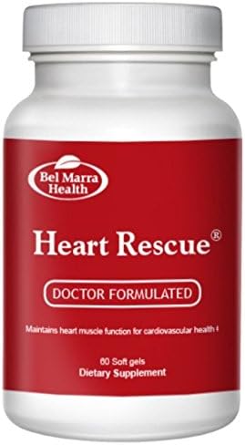 Bel Marra Health Heart Rescue Supplement – CoQ10, Omega 3, EPA, DPA, Hawthorn Extract – Supports Heart Function, Cardiovascular Health – 360 Soft Gel Capsules