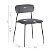 Lestarain Konferenzstühle Stapelbar, Esszimmerstühle 6er Set, Küchenstühle, Polsterstuhl, Schminktisch Stuhl, für Esszimmer Küche Wohnzimmer, Metallbeine, Samtsitz,Dunkelgrau