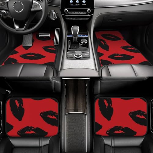Tapis de sol voiture universels 4 pièces toutes saisons avec talonnette pour SUV et camion