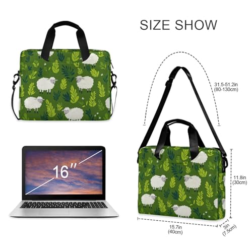 Maletín portátil para laptop 15.6 pulgadas con asa y correa miniatura 5
