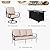 Sophia & William Patio Furniture Set with Fire Pit Table, Outdoor Conversation Sets 5 Seats Clearance with 45" Gas Fire Pit Table x 1, 3-seat Sofa x 1, Swivel Chair x 2 for Porch Lawn, Beige