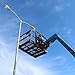 Titan Attachments 4' x 6' Mesh Telehandler Work Platform, Man Safety Basket, Forklift Attachment, Safety Cage