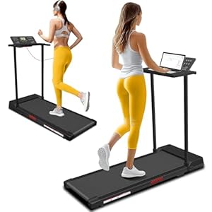 ZPUFDYM Treadmill for Home, Electric Walking Pad Treadmill, Compact Walking Pad with Handle Bar, LED Display & Removable Desk Workstation, 3.0HP Running Machine for Home, 320 LBS Capacity