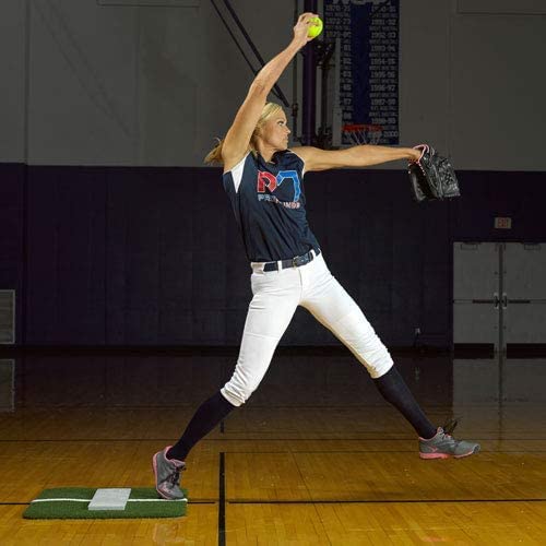 On Deck Sports 3' X 2' Indoor Non-Slip Jennie Finch Softball Pitching Lane Pro Mini-Mat With Rubber And Powerline #TOP6