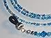 Beaded Eyeglass Chain Handmade Mixed Ocean Blue 6mm Faceted Glass Bead Accents Fancy Ends 28