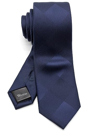 [WANDM] (ウァンダム) ナロータイ 細 ネクタイ 6cm幅 リフ チェック ネイビー 紺 青の商品画像（Amazon）