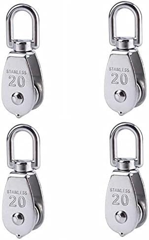 ケーブルプーリーホイール、プーリーホイール、ローププーリー、プーリーブロック、ステンレススチールM20プーリーシングルホイールスイベ