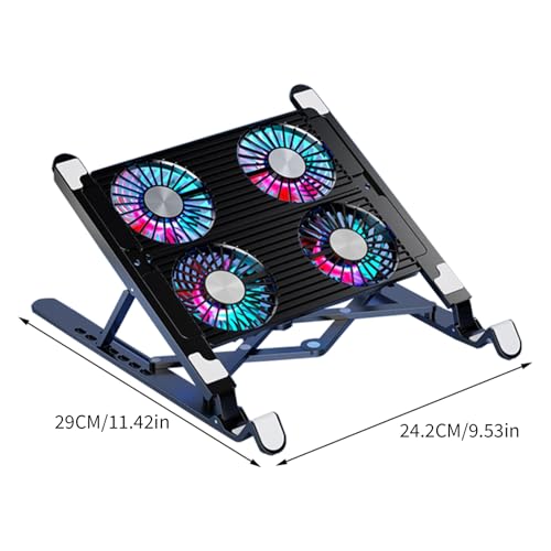 Base para Laptop con Ventiladores LED y Soporte Plegable miniatura 4