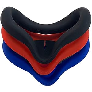 TATACO VR Silicone Cover Eye Pad for Oculus Quest 2 – Sweat-Proof, Lightproof, Non-Slip, Washable Black/Blue/Red