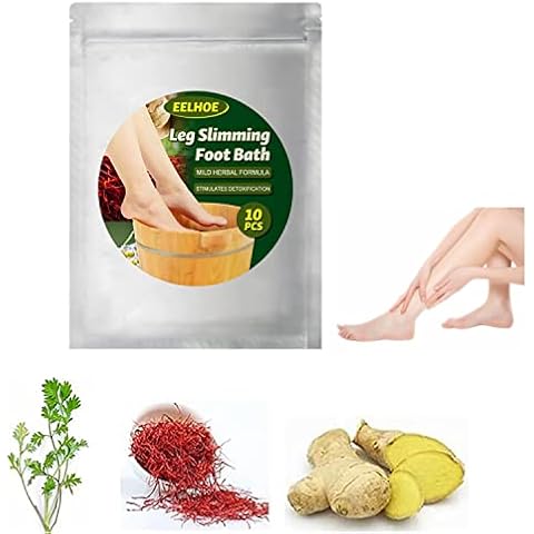 Lymphatic Drainage Ginger Foot Soak, Turmeric Lymphatic Detox Foot Soak, Natural Mugwort Herb Foot Soak, Leg Slimming Foot Bath, Foot Reflexology Spa Relax Massage (10pcs) Cover