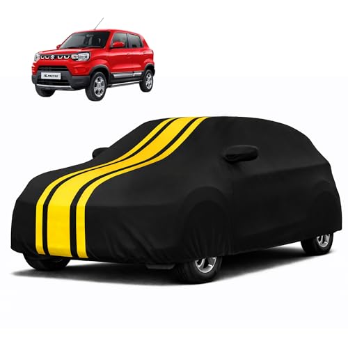 Image of Autofy Car Cover Waterproof CARIZMA for Maruti S-Presso [Year 2019 Onwards] - S-Presso Car Cover Dust & UV Protection S-Presso Car Body Cover with Mirror Pocket Soft Cotton Lining