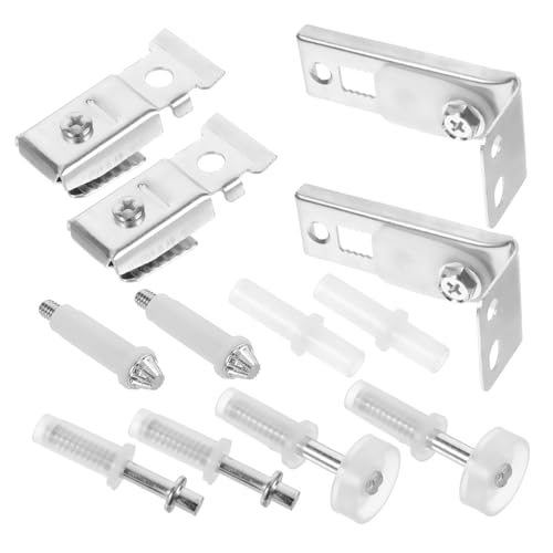 Set herrajes para puerta corrediza de clóset, kit de reparación con poleas y guías de acero inoxidable miniatura 6