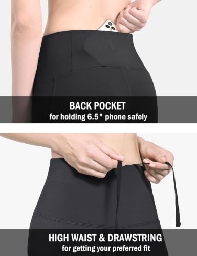 Image of baleaf Women's Fleece Lined Leggings, High Waisted | Thermal Warm Winter Tights, Thick Yoga Pants, Cold Weather, with Pockets