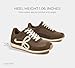LUCKY STEP Women's Fashion Sneakers Trendy Stylish Low Top Classic Retro Casual Ladies Comfortable Running Walking Shoes(Dark Brown,8 B(M) US)