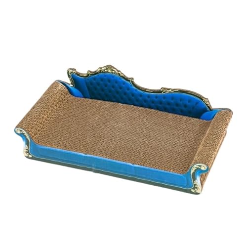 Planche à gratter ondulée pour chat avec design bleu élégant