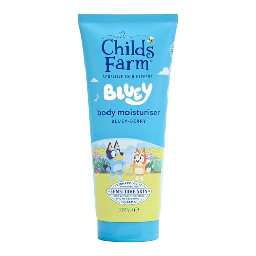Childs Farm Kids Bluey Moisturiser Bluey-Berry | Soothing Moisturising & Hydrating | Suitable for Dry Sensitive Skin 200ml