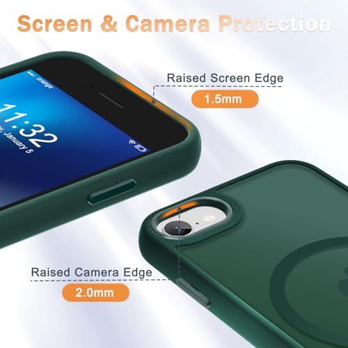 Image of for iPhone SE Case 2022(3rd) /2020(2nd), iPhone 8 /7 Case, Dark Green