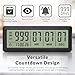 Countables - Large LCD Digital Countdown Clock - Up to 999 Days - Countdown and Retirement Timer, Count Down Clock for Retirement, Big Display Large Digital Timer for All Events (Black)