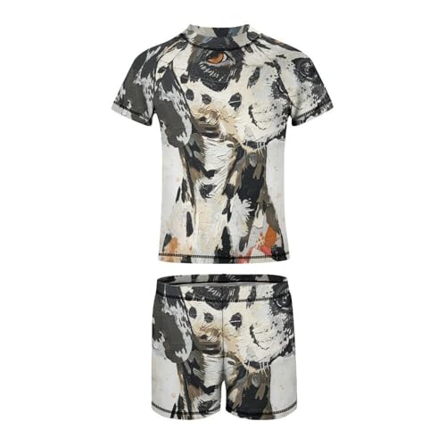 Leopard Dalmatian PrintChildren's Casual Swimsuit Set - Simple and Versatile8-10Y（130cm）4