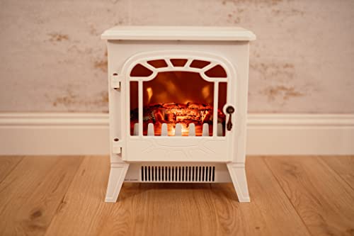 garden mile 1.8kw Blanco Tradicional hierro fundido EFECTO ESTUFA LEÑA eléctrico Estufa efecto llama Inserción Fire Room CALEFACTOR ESTUFA LEÑA 2 opciones de temperatura