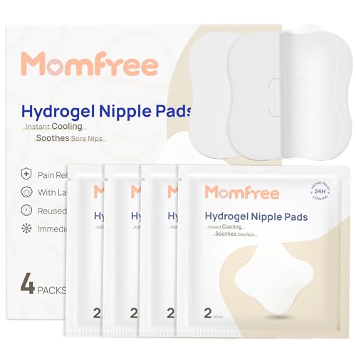Image of Cooling Nipple Pads for Breastfeeding: Hydrogel Gel Pad Instant Cooling Relief | Promotes Healing Irritated Nipples - 4Packs(8 Count)