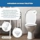 Mobiclinic®, Toilettensitzerhöhung mit deckel, 10 cm, Titán, Toilettenlift für erwachsene, Ältere und behinderte menschen, Anpassungsfähiger, Weiß