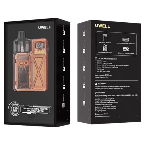 Uwell Crown M, Pod System, 1000 mAh, 4 ml, black – Bild 4