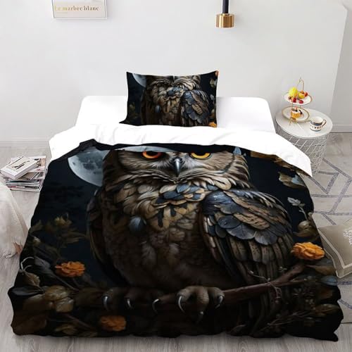 Housse de couette animaux 3D 135x200 microfibre pour lit simple - 2