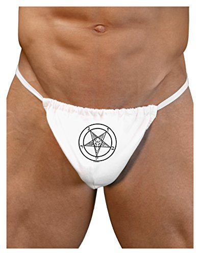 LOBBO TooLoud Sigil of Baphomet Mens G-String Underwear Small/Medium White