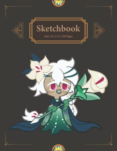 White Lily Cookie - Sketchbook: All cookies in cookie run kingdom | White Lily CRK - Best Cookies in Cookie Run Kingdom | Large 8.5 x 11 Inches 120 ... | Sketch Book for drawing and sketching